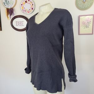 Something Navy Oversized V Neck Sweater | Small